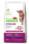 Sausas kačių maistas Natural Trainer Sterilised Turkey, kalakutiena, 10 kg