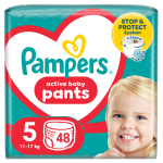 Sauskelnės-kelnaitės Pampers Pants, 5 dydis, 11 - 17 kg, 48 vnt.