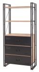 Pastatoma lentyna Kalune Design Cosmo Cortex, ruda sp./juoda sp., 180 cm x 35 cm x 90 cm