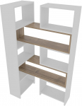 Pastatoma lentyna Kalune Design Poyraz 875ZNA4624, balta sp./rie&scaron;uto sp., 150 cm x 163.5 cm x 22 cm
