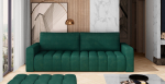 Sofa Lazaro Kronos 19, tamsiai žalia sp., 97 x 247 cm x 92 cm