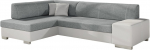 Kampinė sofa Fabio Cover 83, Soft 17, balta sp./pilka sp., kairinė, 167 x 268 cm x 73 cm