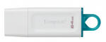 USB atmintinė Kingston DataTraveler Exodia, balta sp., 64 GB