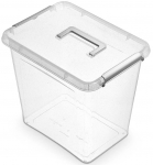 Daiktadėžė su dangčiu, daiktų saugojimo/žaislams Orplast Antibacterial, 30 l, skaidri sp., 39 x 29 x 35 cm