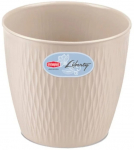 Gėlių vazonas Stefanplast Liberty, plastikinis, baltas