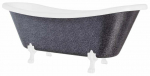 Vonia, laisvai pastatoma Besco Amelia Glam, 190 cm x 77 cm x 69 cm, ovalas, balta sp./grafito sp.