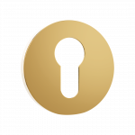 Durų apyraktė Kuchinox LO4_G22A, aukso, 5.3 cm x 5.3 cm