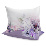 Antklodės užvalkalas Rustilė Violet Bloom 6115, balta/violetinė, 70 cm x 70 cm
