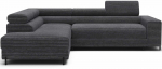 Kampinė sofa - lova Colesio, tamsiai pilka sp., kairinė, 200 x 274 cm x 93 cm