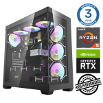 Stacionarus kompiuteris Intop RM76182NS AMD Ryzen 5 7500F, DDR5 16 GB, SSD+HDD 1 TB 4 TB, Nvidia GeForce RTX5060Ti 8 GB GDDR7
