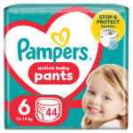 Sauskelnės-kelnaitės Pampers Pants, 6 dydis, 13 - 19 kg, 44 vnt.
