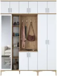 Prie&scaron;kambario spinta Kalune Design EA128 - 2795, balta sp., 180 cm x 37.5 cm x 240 cm