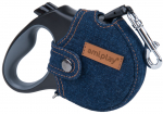 Automatinis pavadėlis Amiplay Denim, tamsiai mėlyna sp., M 5m