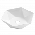 Vonios praustuvas Invena Naksos CE-55-001-C, keramika, 53.5 cm x 46.5 cm x 14.5 cm, balta sp.