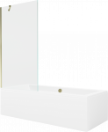 Vonia, su sienele su sienele, kampinė Mexen Cube, 180 cm x 80 cm x 39 cm, stačiakampis, balta sp.