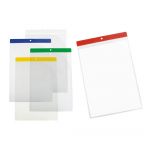 Įmautė Eduplay, 33.4 cm x 22.2 cm, A4, 5 vnt., dokumentams Skaidri/Balta/Raudona