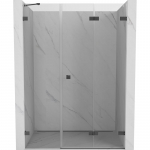 Du&scaron;o durys Mexen Lunar-F Right, 125 cm x 200 cm, pilka sp./grūdintas
