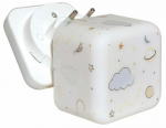 Naktinis &scaron;viestuvas Cloud B Cube Space, balta