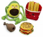 Žaislas &scaron;uniui, pliu&scaron;inis Buki France Food PET002, 12 cm, įvairių spalvų