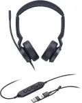 Laidinės ausinės Yealink UH44 Dual UC USB-C/A 1308187, juoda sp.