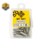 Atsuktuvų antgalių komplektas Forte Tools, PZ2, 25 mm