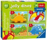 Dėlionė 4in1 Ravensburger Jolly Dinos, 72 vnt.