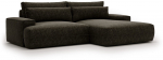 Kampinė sofa - lova Polak Meble Fresh, juoda, kairinė, 271 x 155 cm x 87 cm