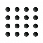 Kompiuterio pelės kojelės Pulsar UHMW-PE Dots Skate, 16 vnt.