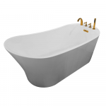 Vonia, laisvai pastatoma AMO-1037D-AU, 170 cm x 80 cm x 72 cm, ovalas, balta sp.