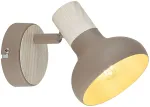 &Scaron;viestuvas sieninis Candellux Lighting Puerto 91-49513, E14, 1 x 10 W, pilka sp. / ruda sp.