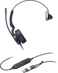 Laidinės ausinės Yealink UH44 Mono Teams USB-C/A 1308188, juoda sp.