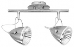 &Scaron;viestuvas lubų Britop Oliver 5109227, GU10, 2 x 5.5 W, chromo sp./satino nikelio sp.