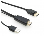 Kabelis MicroConnect HDMI-DP-CON2 HDMI / USB, Displayport, 2 m, juoda sp.