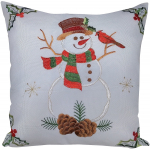 Pagalvės užvalkalas Snowman JCL-430, ruda/balta, 40 cm x 40 cm