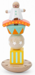 Medinė piramidė Classic World Stacking Balancing Clown, įvairių spalvų, 6 vnt.