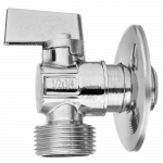 Kampinis ventilis Invena ZW-11-W15-L, unitazo bakeliui, skalbimo ma&scaron;inai, 1/2" x 1/2"