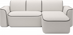 Kampinė sofa Ume, balta sp., 190 x 287 cm x 88 cm