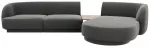 Modulinė sofa Micadoni Miley Blu13, pilka sp., de&scaron;ininė, 300 x 145 cm x 70 cm