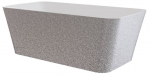 Vonia, laisvai pastatoma Besco Evita Glam Silver, 160 cm x 80 cm x 58 cm, stačiakampis, sidabro/chromo