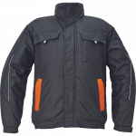 Darbinė striukė vyrams Cerva Max Vivo, juoda sp./oranžinė sp., S dydis
