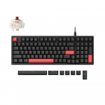 Laidinė žaidimų klaviatūra Keychron Lemokey X5 Wired X5-A3 Keychron Brown, Anglų (US), juoda sp.