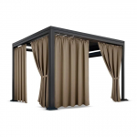 Sodo užuolaidos ZMOB-03, 150 x 190 cm, tamsaus smėlio spalva