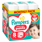 Sauskelnės-kelnaitės Pampers Active Baby, 8 dydis, 17 kg, 112 vnt.