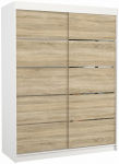 Spinta ADRK Luft, balta sp./sonoma ąžuolo sp., 58 cm x 150 cm x 200 cm