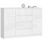 Komoda Akord K140, balta sp., 99 cm x 138.4 cm x 40 cm