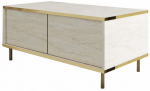 Kavos staliukas Kalune Design Imaj, aukso sp./travertine sp., 45 cm x 90 cm x 40 cm