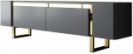Televizoriaus spintelė Kalune Design Yildiz, antracito sp./aukso sp., 30 cm x 180 cm x 50 cm