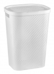 Skalbinių dėžė Curver Infinity Dots, 60 l, balta sp., 44 cm x 35 cm