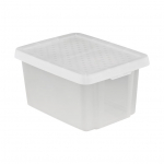 Daiktadėžė su dangčiu Curver 3253920753014, 16 l, skaidri/balta, 39.4 x 29.8 x 20.9 cm