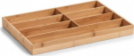 Stalčiaus organizavimo įdėklas Zeller, 44 cm x 30.6 cm x 4.3 cm, mediena, ruda sp.